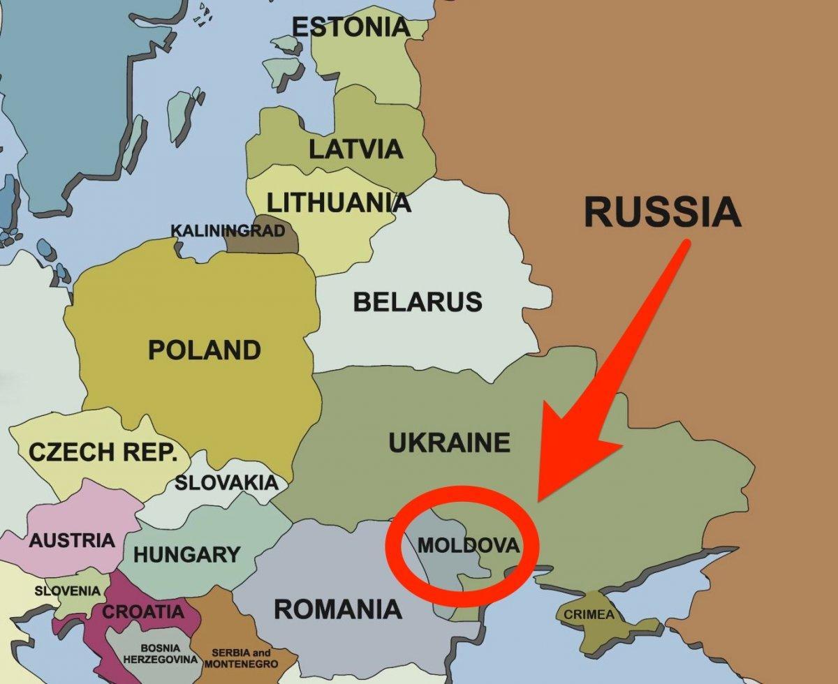 kort af Moldavíu