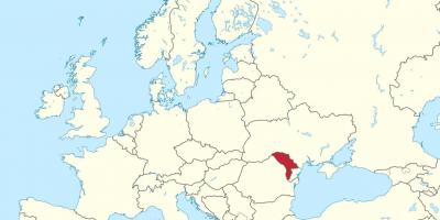 Kort af Moldavíu evrópu